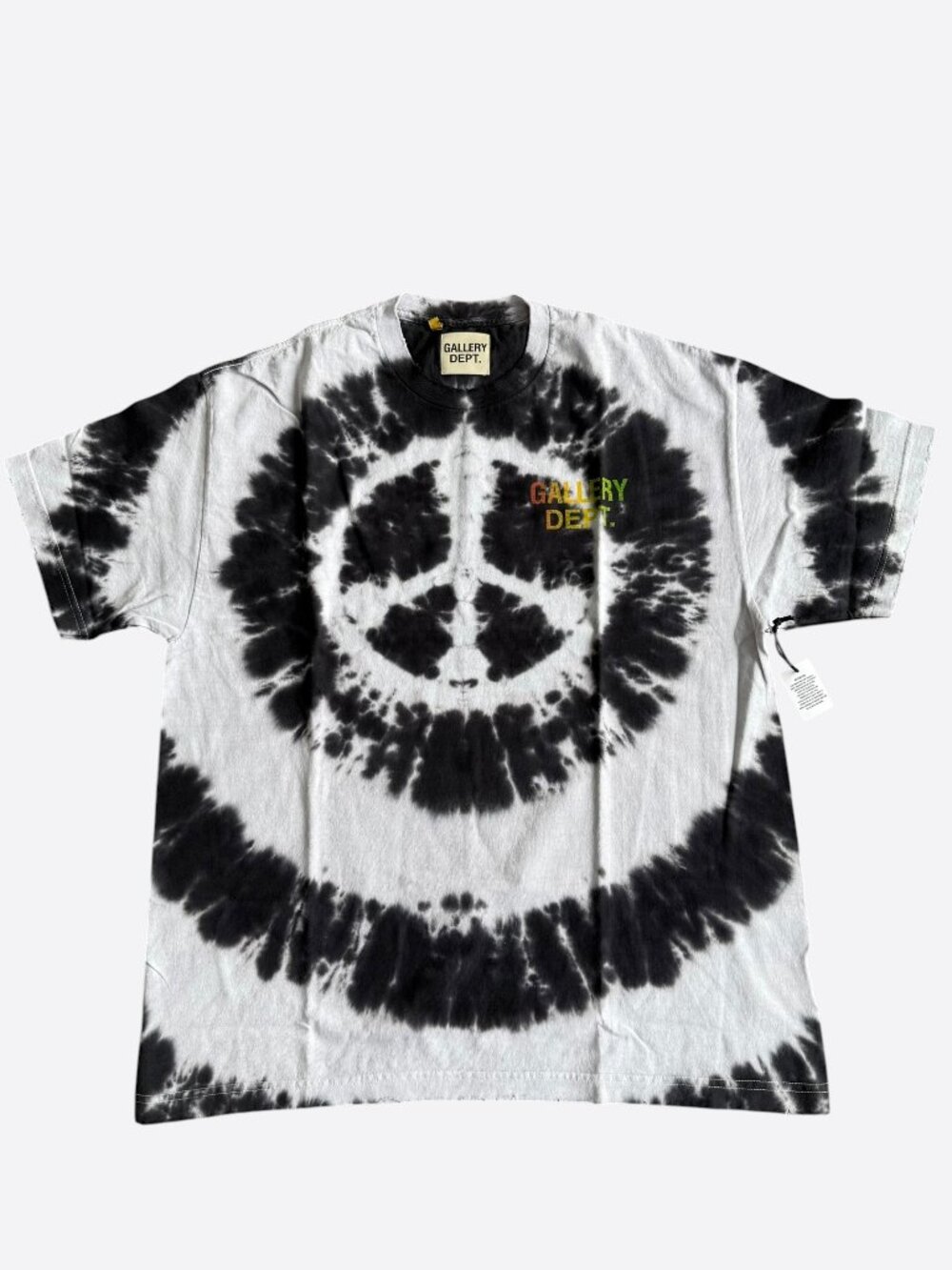 Gallery Dept Black & White Tie-Dye Gradient Logo T-Shirt